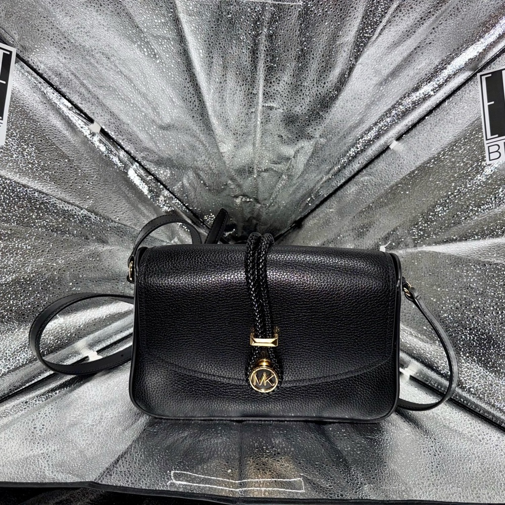 Michael Kors (NWOT) Black Pebbled Leather Crossbody Bag